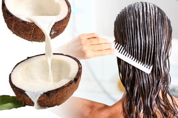 صاف کردن مو با شیر نارگیل
